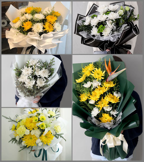 湖北黄冈市黄梅县孔垄镇蒋营村白事花束代送